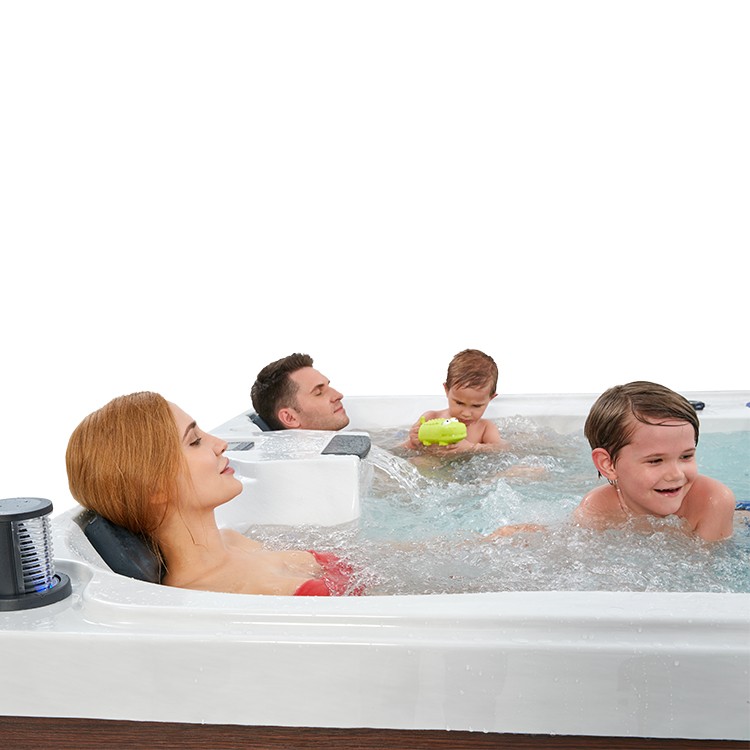 Custom 9 people hydro massage spas outdoor hot tub spa pool