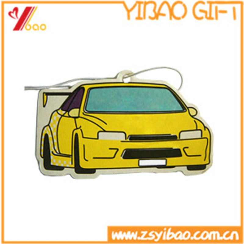 Custom cheapest car shaped paper air freshener / hanging car air freshener
