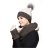 Import Custom High Quality Grey And Pink Stitching Gloves Scarf Hat Set from China