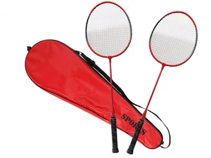 Custom high quality iron alloy nylon badminton 2 racket for kids training