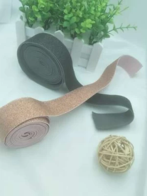 Custom jacquard elastic webbing underwear logo elastic Gold and  thread elastic belt  lustrous elastic band