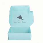 Custom Logo Cardboard Cartons Shipping Mailer Box Blue Cosmetic Set Cosmetics Mailing Skin Care Corrugated Packaging Boxes