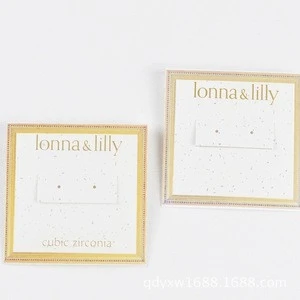 Custom Logo Kraft Paper Jewelry Display Tags Necklace Earrings Cards Bracelet Ring Jewelry Packaging Cards