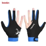 Custom Logo Pool Accessories Three Fingers Wear Resistant Shooter Pool Cue Stick Snooker Billiards Gloves
