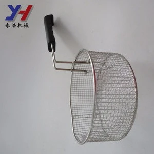 Custom made stainless steel mesh hanging baskets with hook for kitchen
