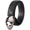 Custom  Men&#x27;s  Dress Reversible Rotated Buckle Genuine Leather Belt