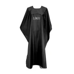 Custom polyester hair salon black hairdressing barber cape