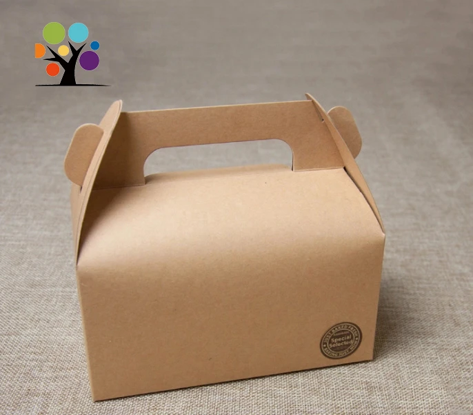 Custom Printed Kraft Paper Bakery Box, Cardboard Paper Cake Box