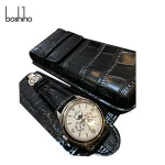 Custom wristwatch packaging sleeve leather watch pouch case