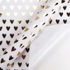 Customised Gold Foil Pattern Print White Gift Wrapping Paper with Roll Packaging
