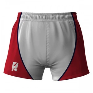 Customised Sports Wear Red And Black Rugby Shorts for Men