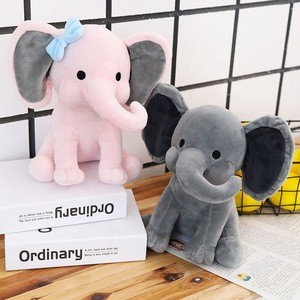 customized grey soft baby elephant plush toy