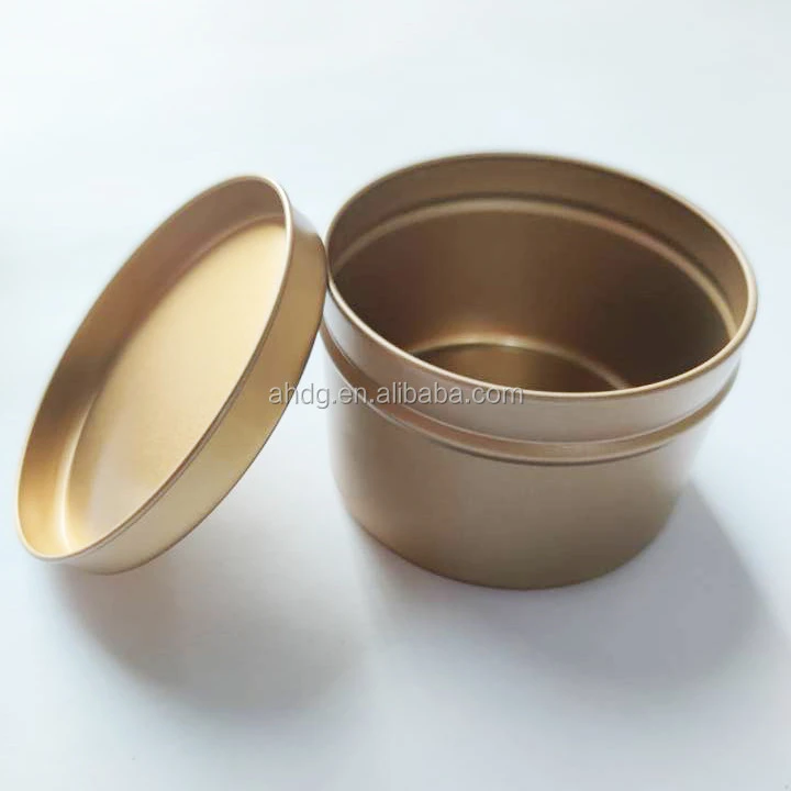 Customized recipiente para vela  rose gold  tinplate can paint cans metal box packaging