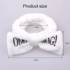 Cute Omg Elastic Hair Bands Organic Coral Fleece Bow Headbands for Women girls Washing Face Washing Hair Rubber Bands Wholesales