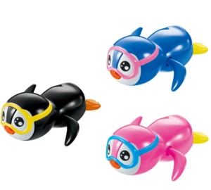 Cute Wind Up Swimming Penguin Bath Toy for Baby Toddler Kids - Multicolor Color Option