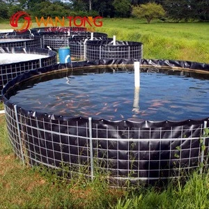 diameter 12m depth 1.5m round HDPE geomembrane fish pond