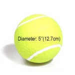 Diameter 5'' / 12.7cm Air Inflation Oversize Jumbo Tennis Ball for Children, Adult, Autographing, Display and Pet Playing