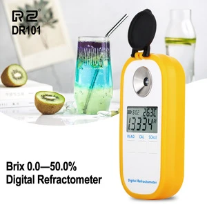 Digital Refractometer LCD Display 0.0~50.0% Brxi Sugar Meter Fruit Juice Refractometer DR101