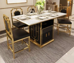 Dinning Room Furniture Dinning Table set 6 chairs with Storage Boxes
