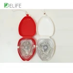 disposable adult and infant check bag valve kit cpr barrier breathing face apparatus mask for aed training in hard case shell