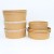 Import Disposable And Biodegradable PE Coating Imported Brown Kraft Paper Salad Bowl With Lids For Food Packaging from China