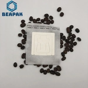 Disposable high quality non woven hanging ear coffee drip bag for ground coffee