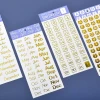 DIY Decorations Alphabet Number Planner Gold Foil Weekly PET Sticker