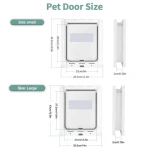 Dog Door With Magnetic Flip Locking Panel Pet Gate Pet Door For Medium And Large Dog