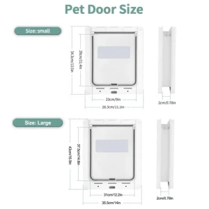 Dog Door With Magnetic Flip Locking Panel Pet Gate Pet Door For Medium And Large Dog