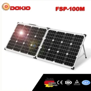 Dokio 100W (2PCS X 50W) Foldable Solar Panel China Pannello Solare USB Controller Solar Battery Cell/Module/System Charger