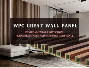 Durable Low Carbon Decorative Indoor WPC Wall Panel for Hotel