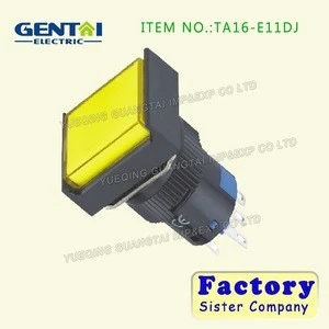E11F green square cap M16 LED indicator light