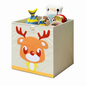 Eco-Friendly foldable cartoon animal pattern kids toy storage box