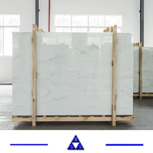 Eco-friendly Pure White Artificial Stone for Countertop White Crystallized Stone