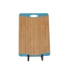 Eco- Friendly Stable Disposable Restaurant Blue Painted Bamboo Fruit Cutting Board Chopping Board