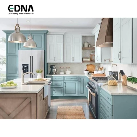 Edna waterproof solid wood customized kitchen cabinet doors only