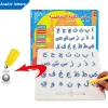 Educational magnatab magnetic drawing Board magpad arabic Alphabet letter tracing board for kids
