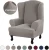 Import Elastic Bottom Anti-Slip Foam Stretch Slipcover Wingback Jacquard Fabric Small Checks Armchair Chair Sofa Cover from China