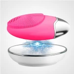 Electric Face Cleaner Silicone Facial Cleansing Brush Ultrasonic Vibrating Face Massager Facial Pores Scrubber
