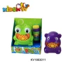 Electric frog bubble machine toy with bubble water for kids