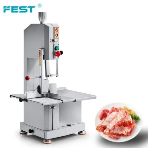 Electrical Food Industry Equipment Animal Bone Grinder Frozen Meat Cutting Machine Desktop Standing Bone Saw Cutter