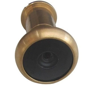 Electronic Brass Peephole Viewer Camera (13.8mm diameter;90deg view angle;0.008lux)