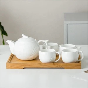Elegance afternoon  tea time 5 pcs porcelain coffee sets   european tea set with tray