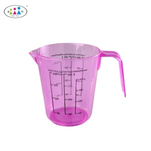 Elegant Shape Colored Kitchen Cups Mug Plastic Measuring Cup