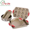Elife Copper Nonstick 5pcs Bakeware Set with Different shapes