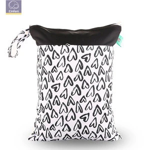 Elinfant Reusable Nursing Pads Single Zippers Sanitary Pads Washable Wet Bags Nappy Bags Printed Waterproof Wetbag Diaper Bag