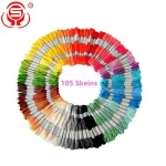 Embroidery starter kit 105 color embroidery floss Embroidery Thread Kit With Plastic Organizer Box For DIY Crafts