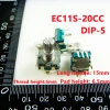 Encoder EC11S 20CC 6.5mm Rotary Encoder Code switch Digital potentiometer With switch Pulse 20CC Pad heigth 6.5m DIP-5 SMD-5