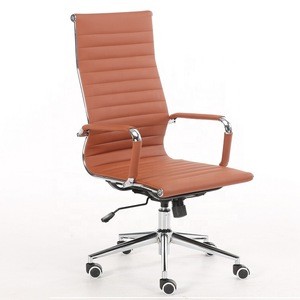 ergonomic metal swivel executive chair for commercial furniture use adjustable leather office chair
