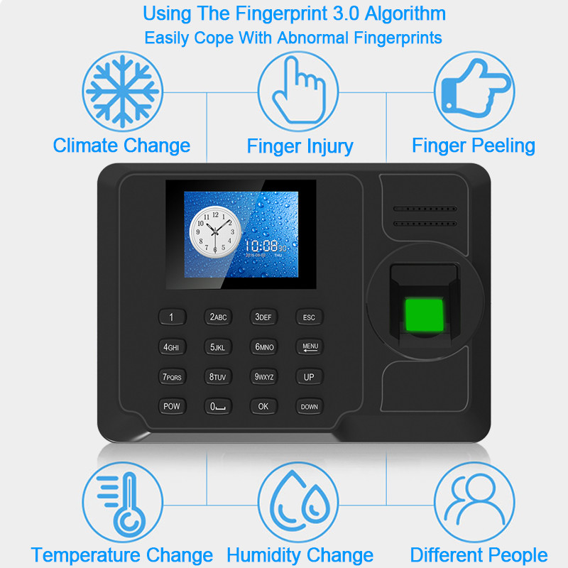 Buy Eseye Fingerprint Time Attendance System Office Employee Biometric ...